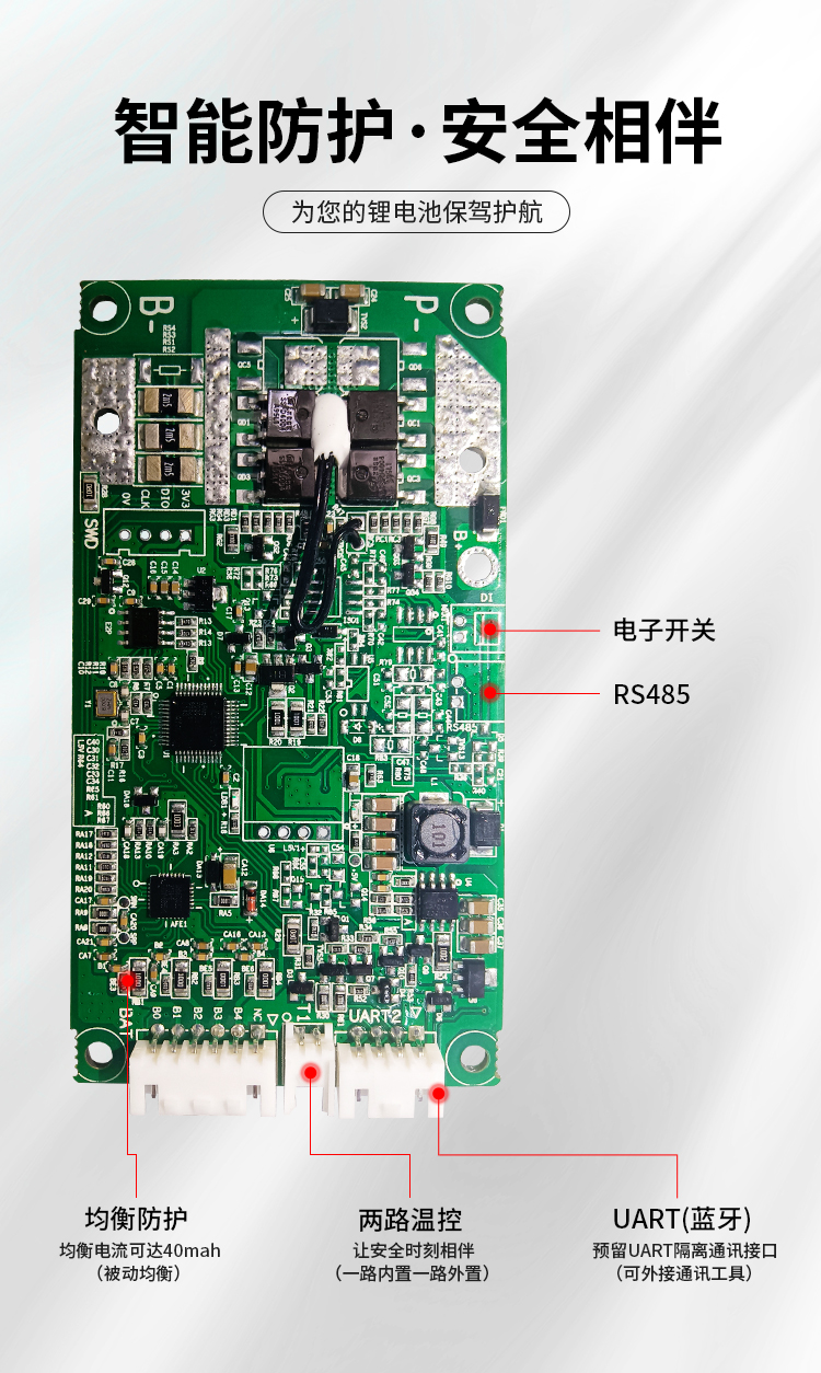 012 MOS bms軟件通訊鋰電池保護板(圖1)